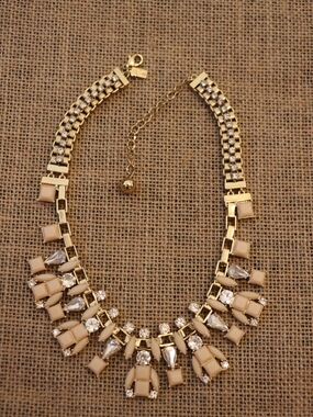 kate spade Gold-Tone Necklace with Beige and Clear Accents